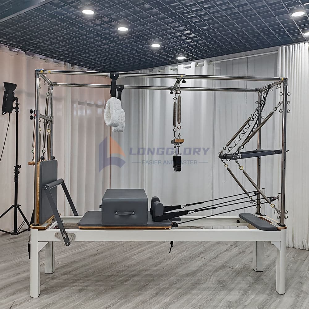 एल्युमिनियम थ्री इन वन पिलेट्स क्याडिलैक सुधारक