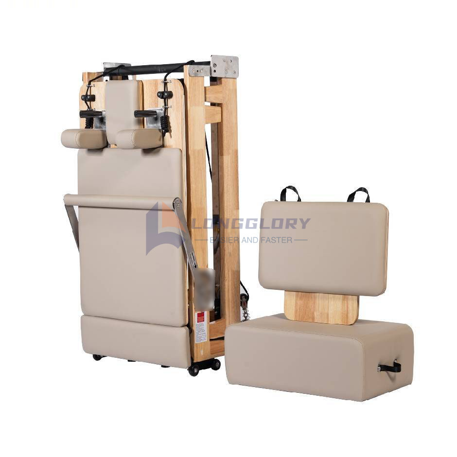 फोल्डेबल ओक पिलेट्स सुधारक